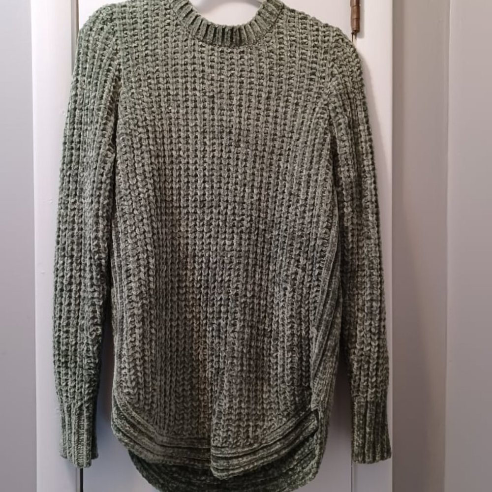 Pink Lily, Knitted Sweater, Green, Sm/Med